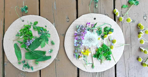 A craft setup for a toddler playdate