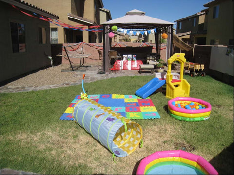 Toddler obstacle course playdate