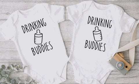 Drinking Buddies Matching Dad + Baby Shirt Set