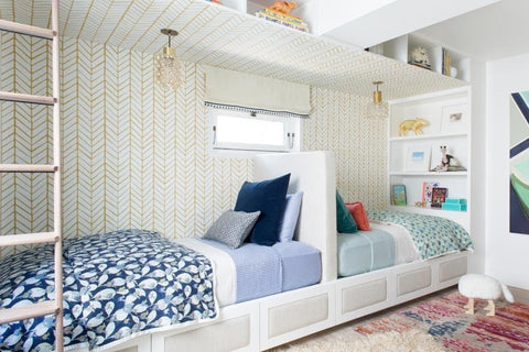 back to back beds in a shared kids' room