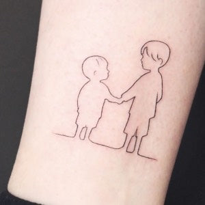 Parent tattoo ideas: siblings tattoo