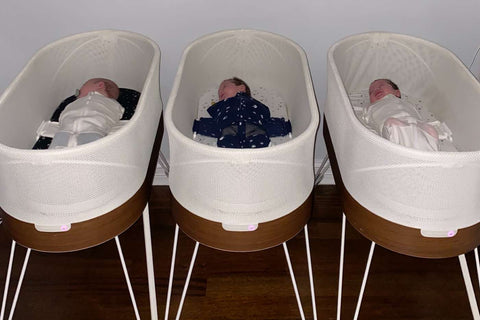triplets sleeping in SNOO