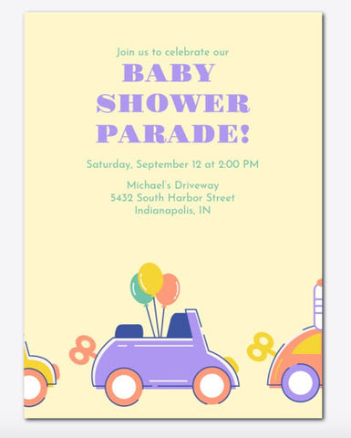 socially distant digital baby shower invitation