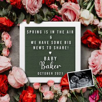 Spring pregnancy announcement ideas