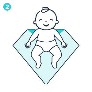 DUDU Swaddle: Step 2