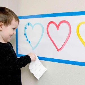 Valentine's Day Activity for Toddlers: Heart Tracing