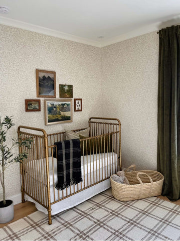 A vintage woodland-themed nursery