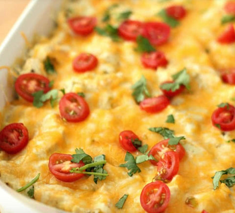 White Chicken Enchilada Casserole 