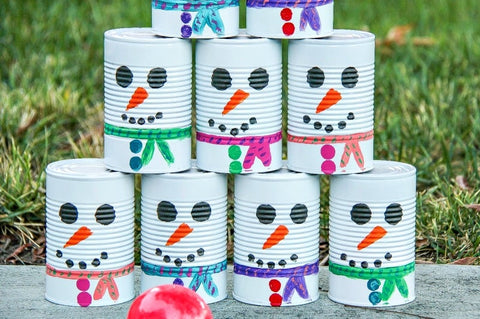 winter activities for toddlers snowman bowling