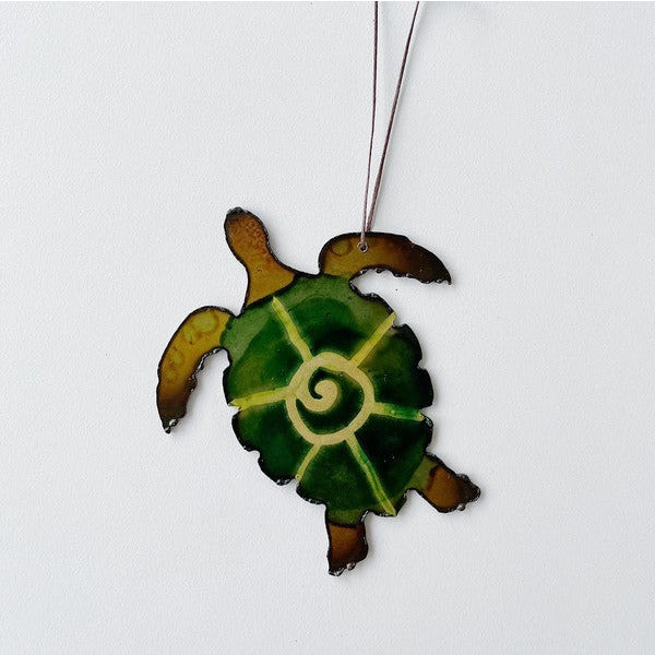 Turtle Hand Painted Metal Ornament | Shop Canadian ornaments at boogie + birdie in Ottawa.