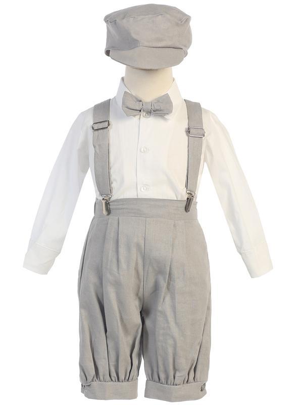 Toddlers Light Grey Knickers Outfit with Suspenders G827 - Malcolm Royce