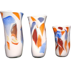 Set-White-Orange-White-Blue-Red-Murano-Glass-Vases