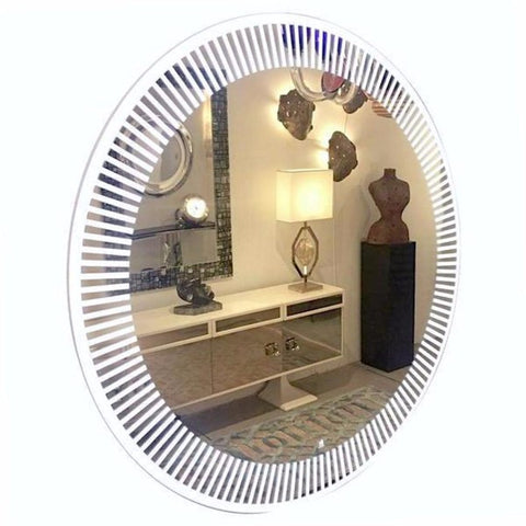 Contemporary Round Lit Mirror