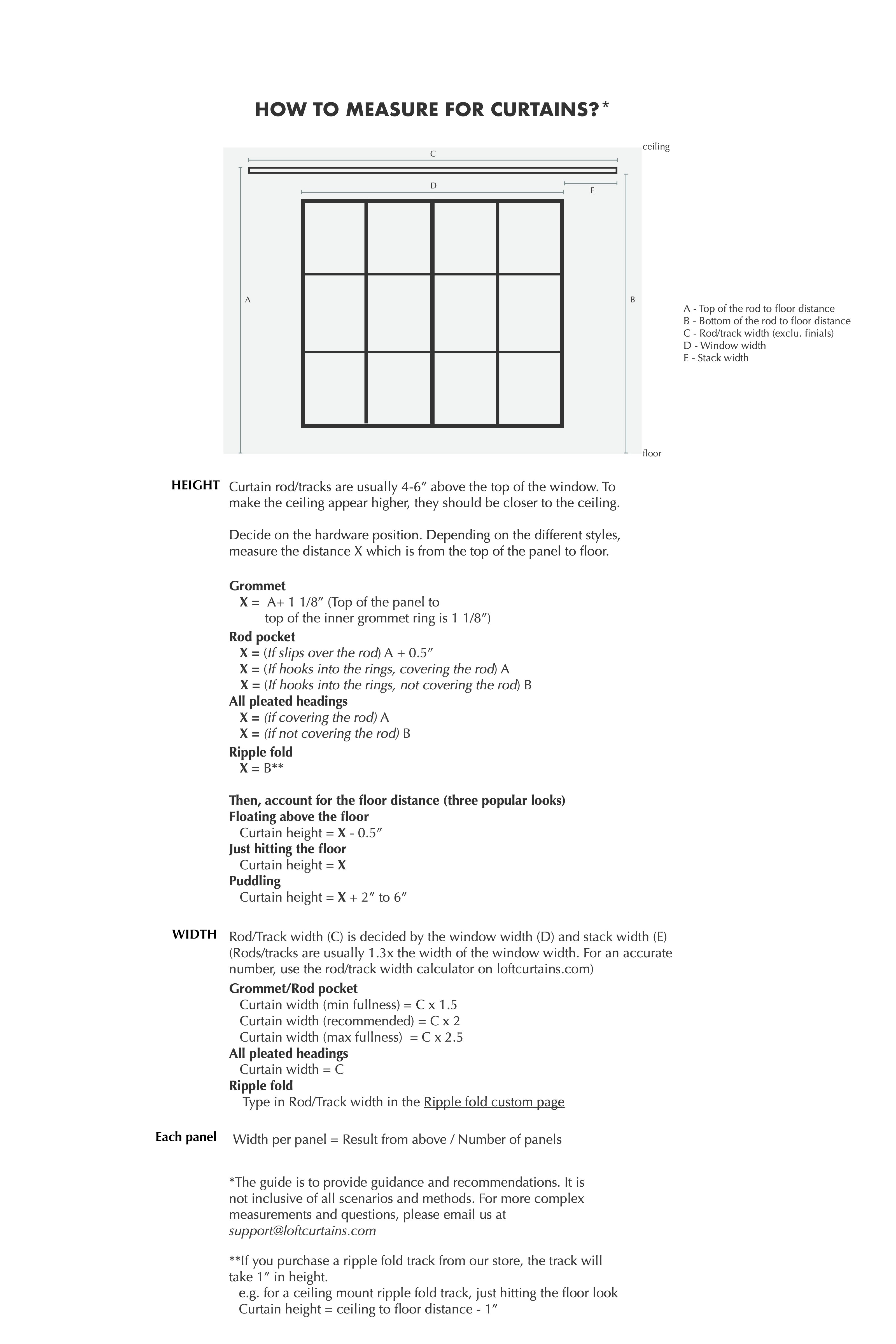How to measure for curtains guide by loft curtains for custom drapery