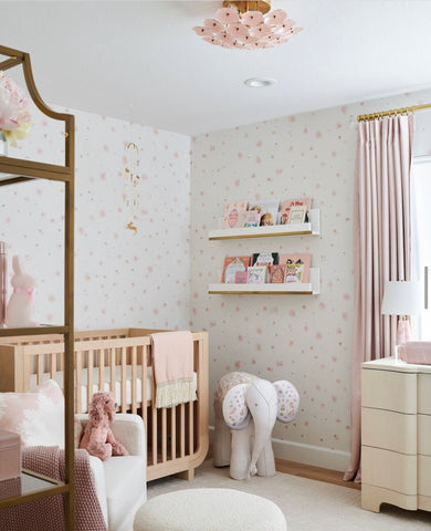 nursery curtains pink