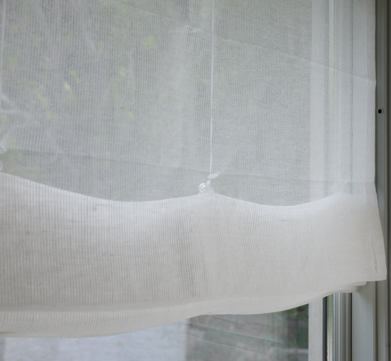 breda hemp sheer custom roman shades