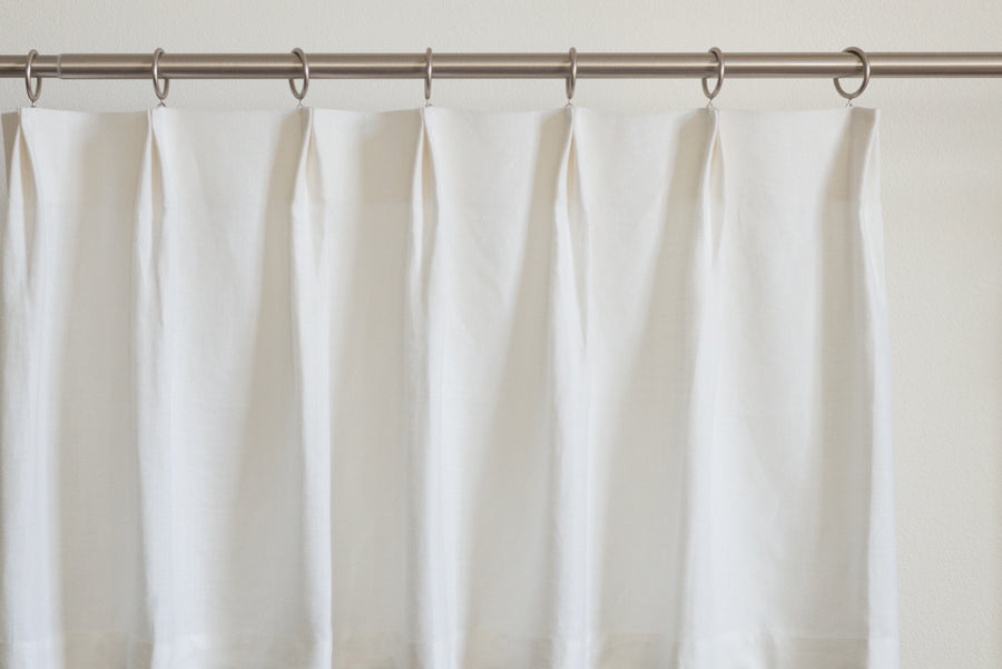 white belgian linen custom drapery by loft curtains