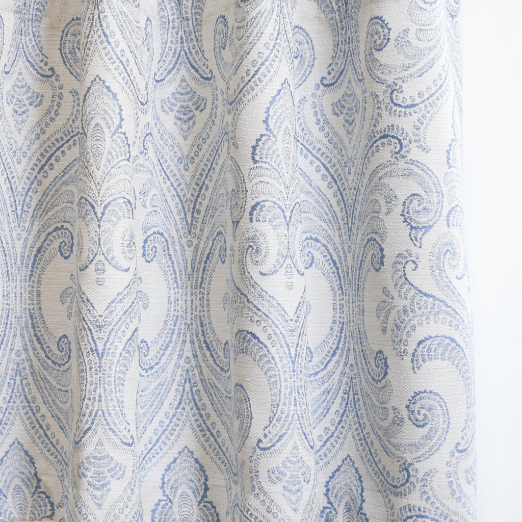 valencia blue custom drapery floral pattern by loft curtains