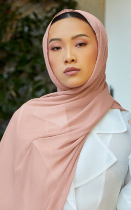 Premium Chiffon Hijab - Earth Gray