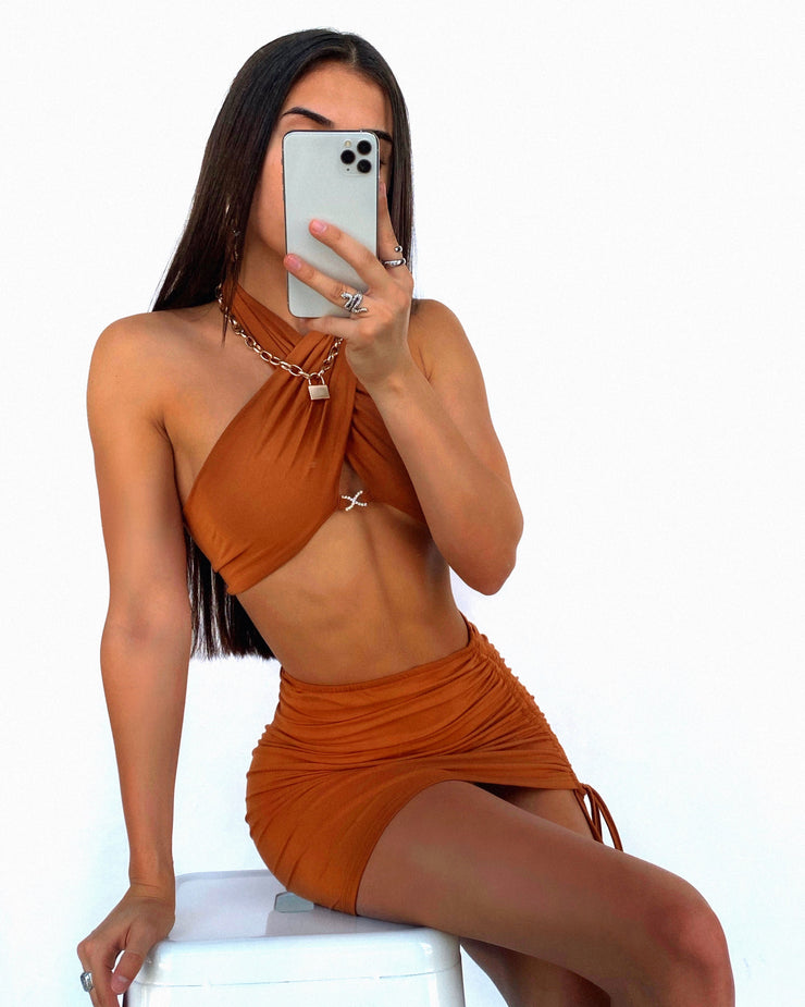 COLBIE TWO PIECE DARK TAN Generation Outcast Clothing 