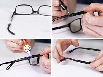 How to use bondic to fix broken glasses