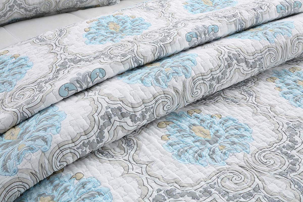 blue gray coverlet