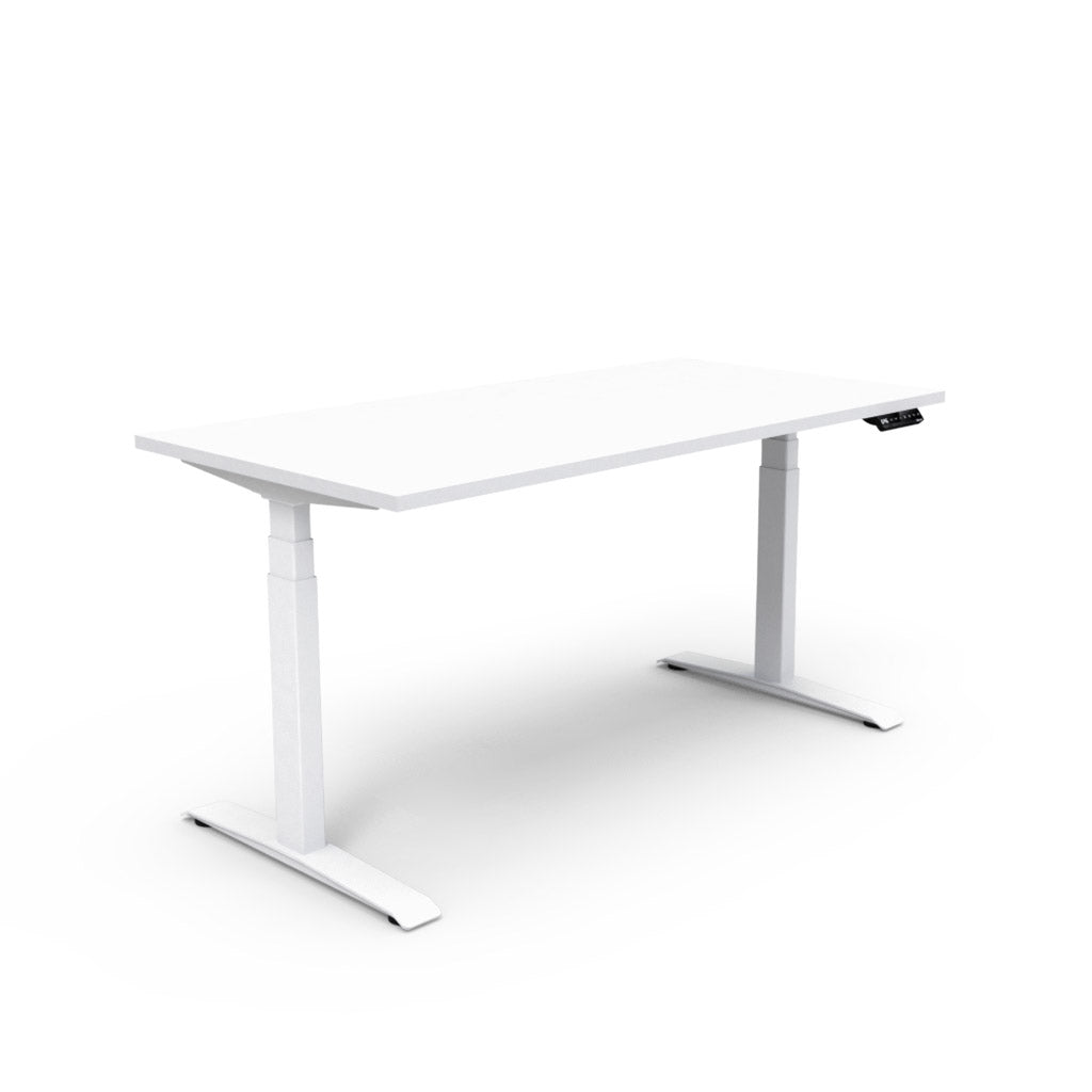 Adjust Rectangular Height Adjustable Table White Benel Singapore