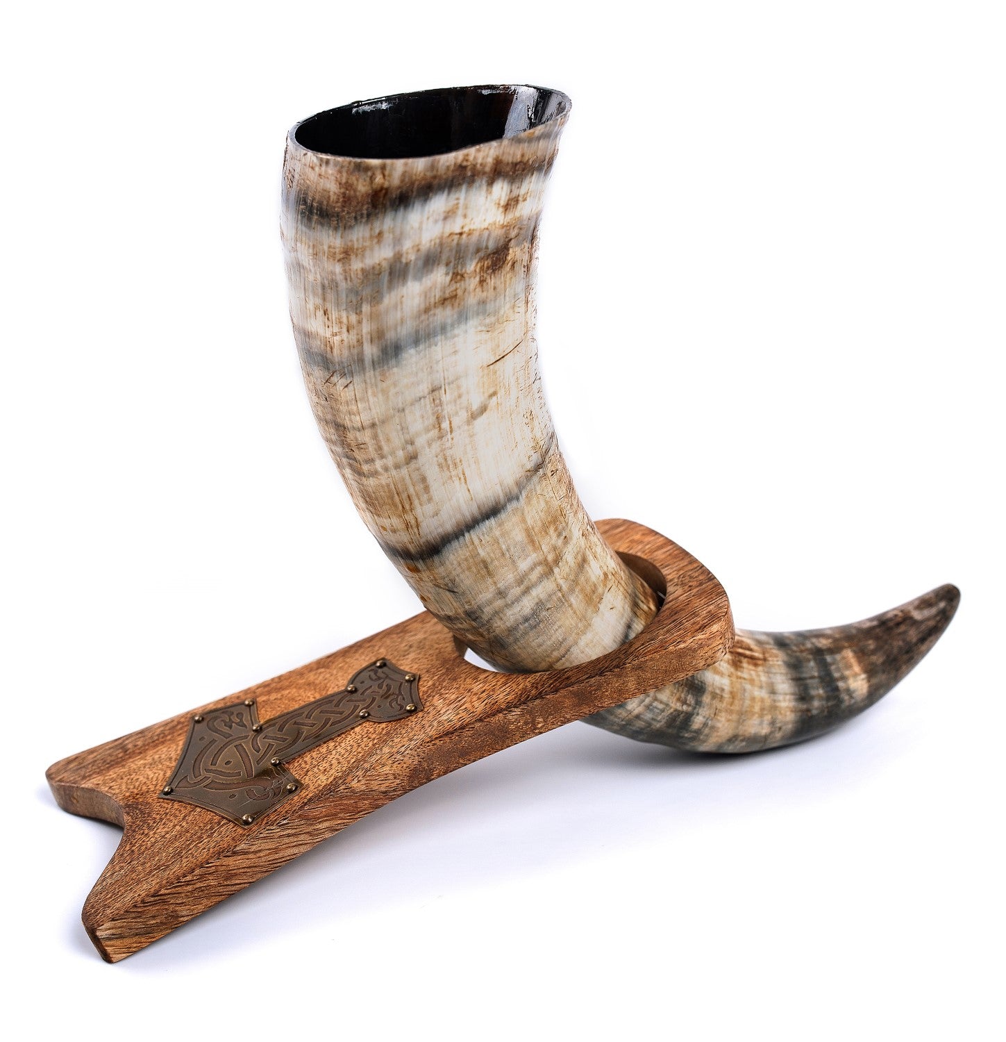 Leather Drinking Horn Frog Holster