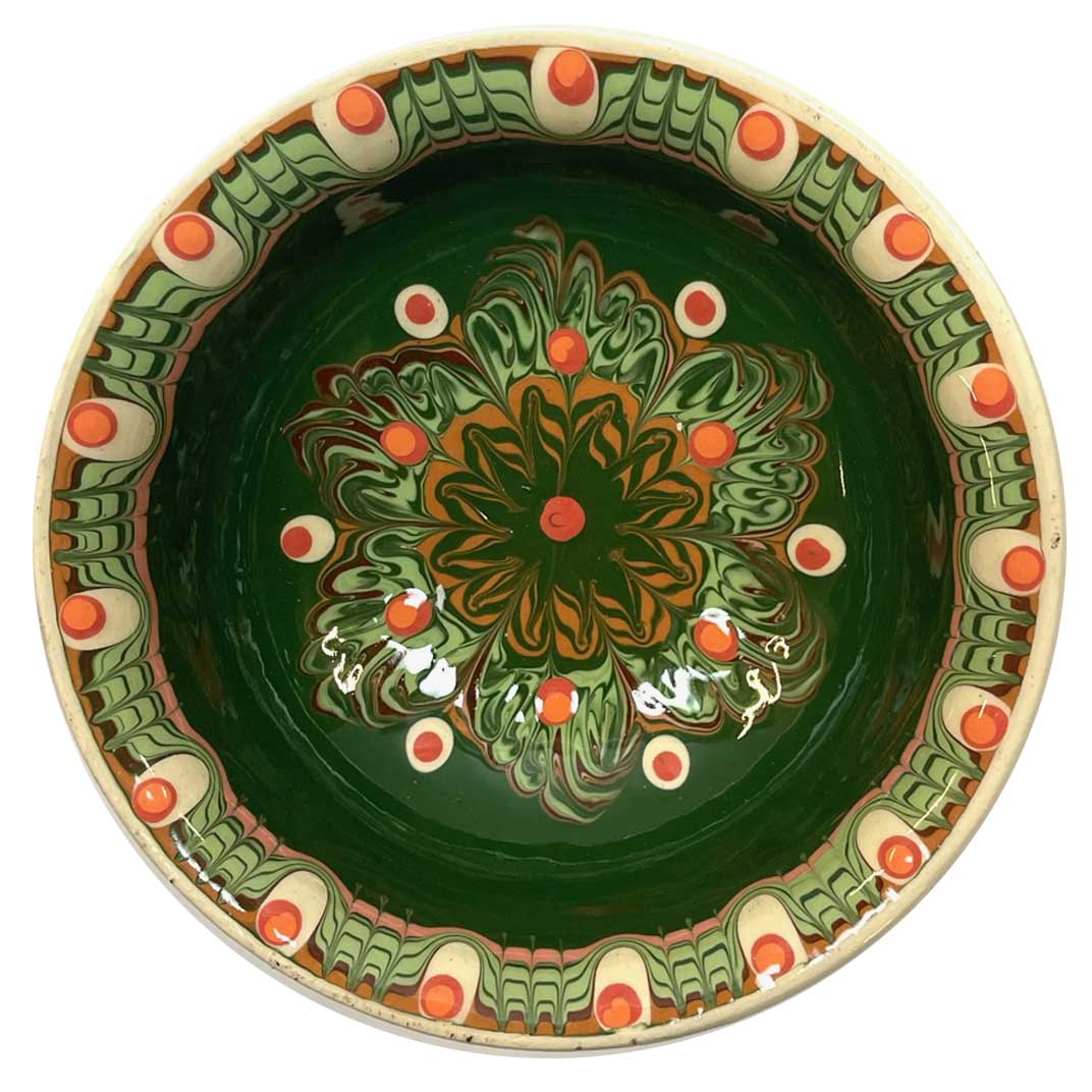 Keramikskål - Mellem - Grøn
