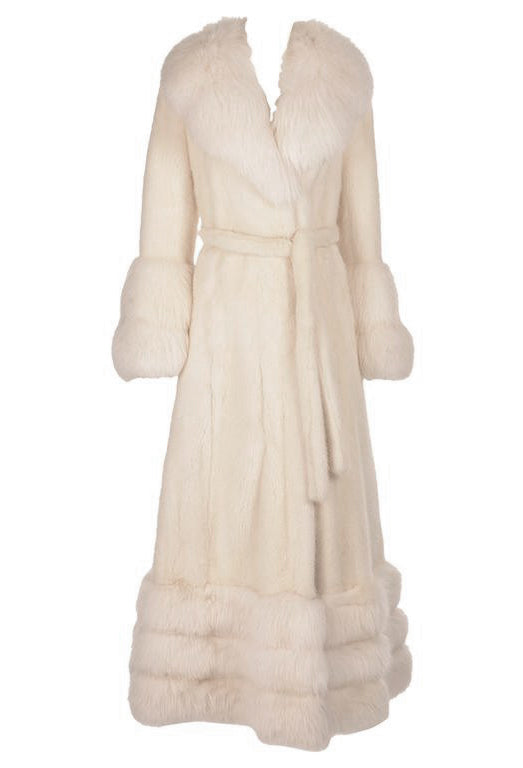 white mink coat