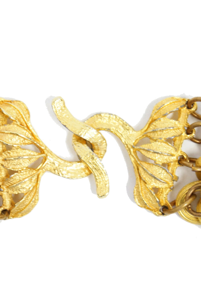 1990s Prevost Gold Chain Zeus Head Choker Necklace - MRS Couture