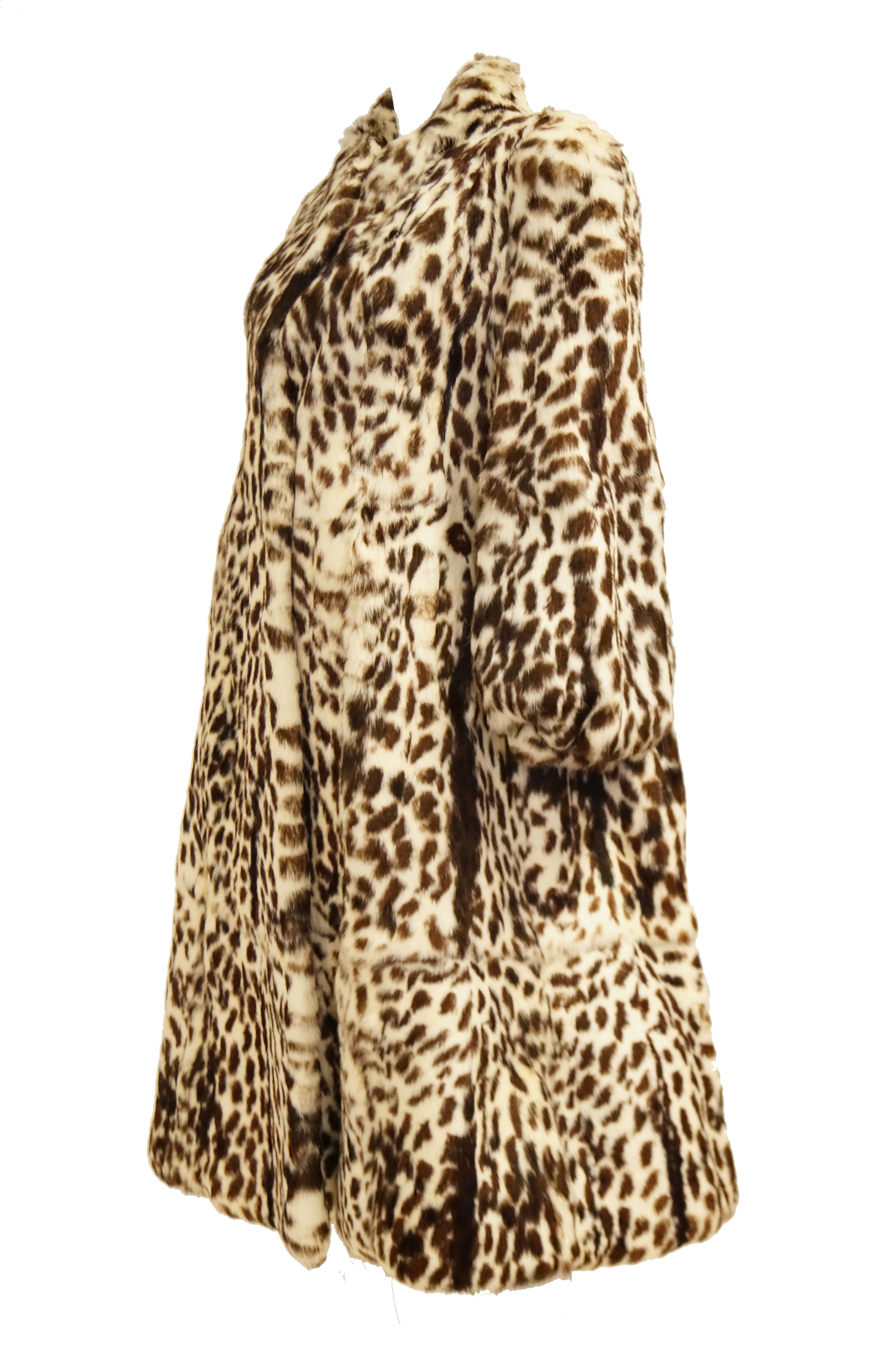 1980s Supple Brazilian Leopard Print Rabbit Fur Coat by Polo Norte ...