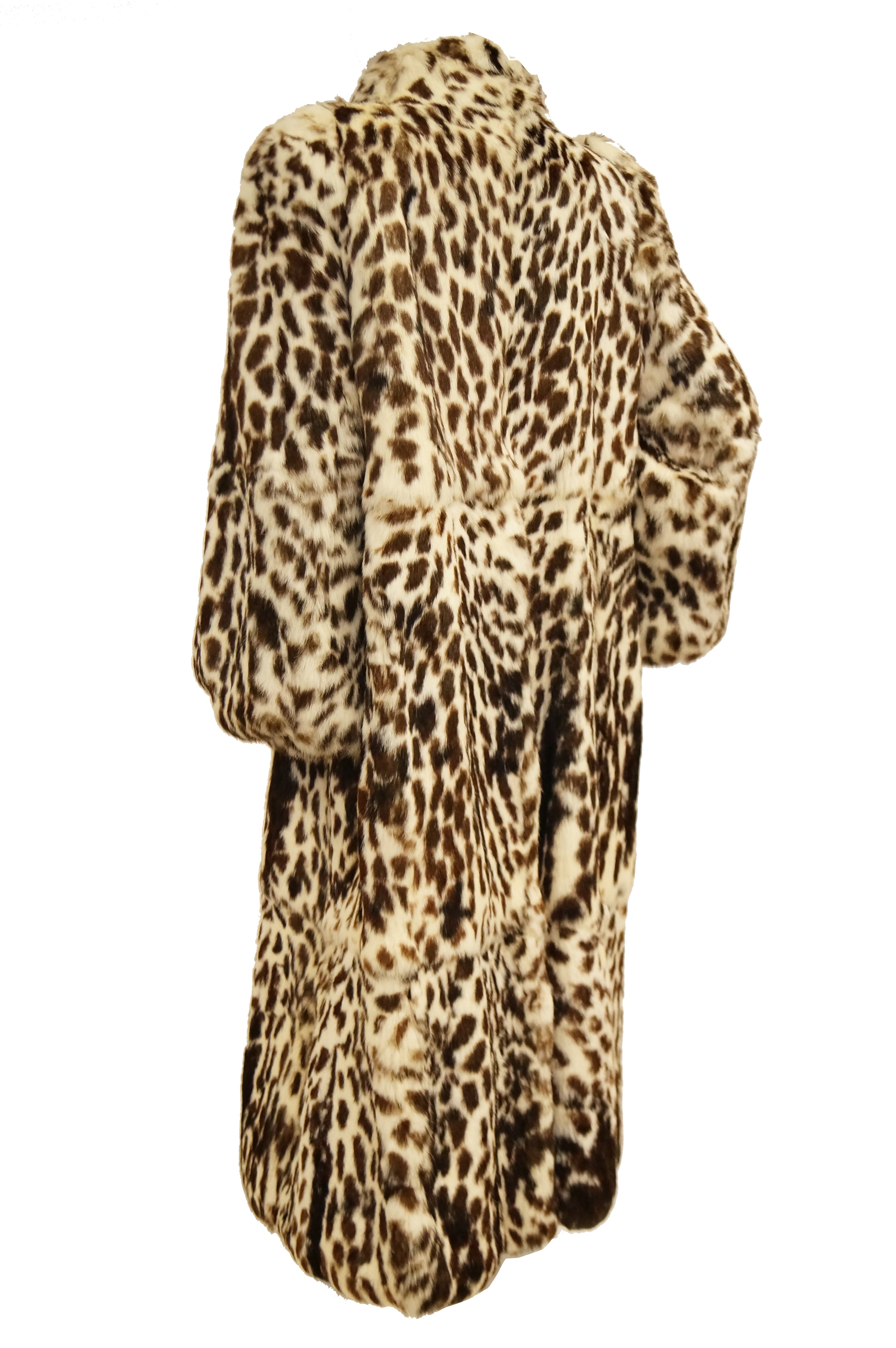 1980s Supple Brazilian Leopard Print Rabbit Fur Coat by Polo Norte ...