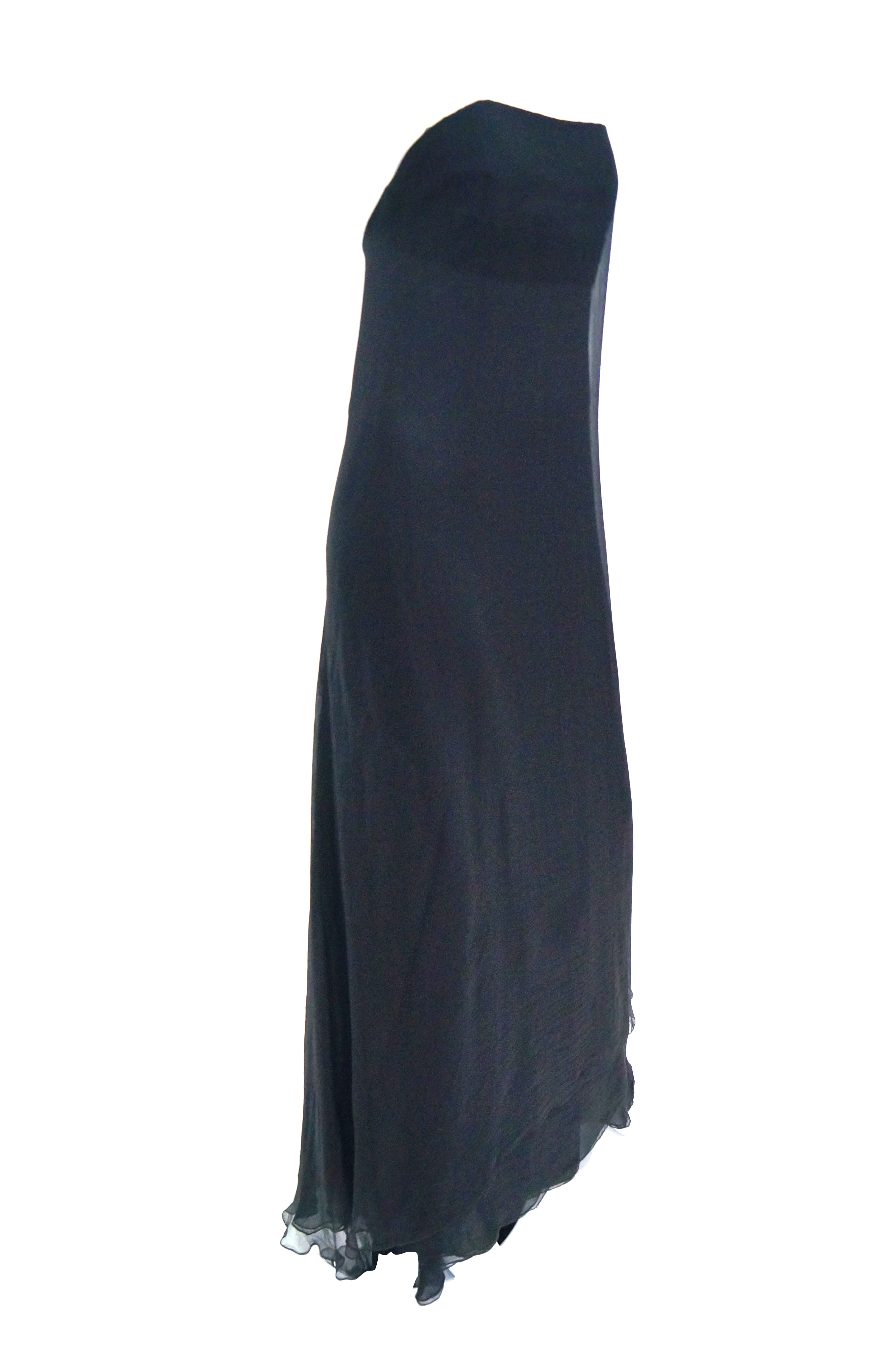 1960s Stavropoulos Black Silk Evening Dress - MRS Couture