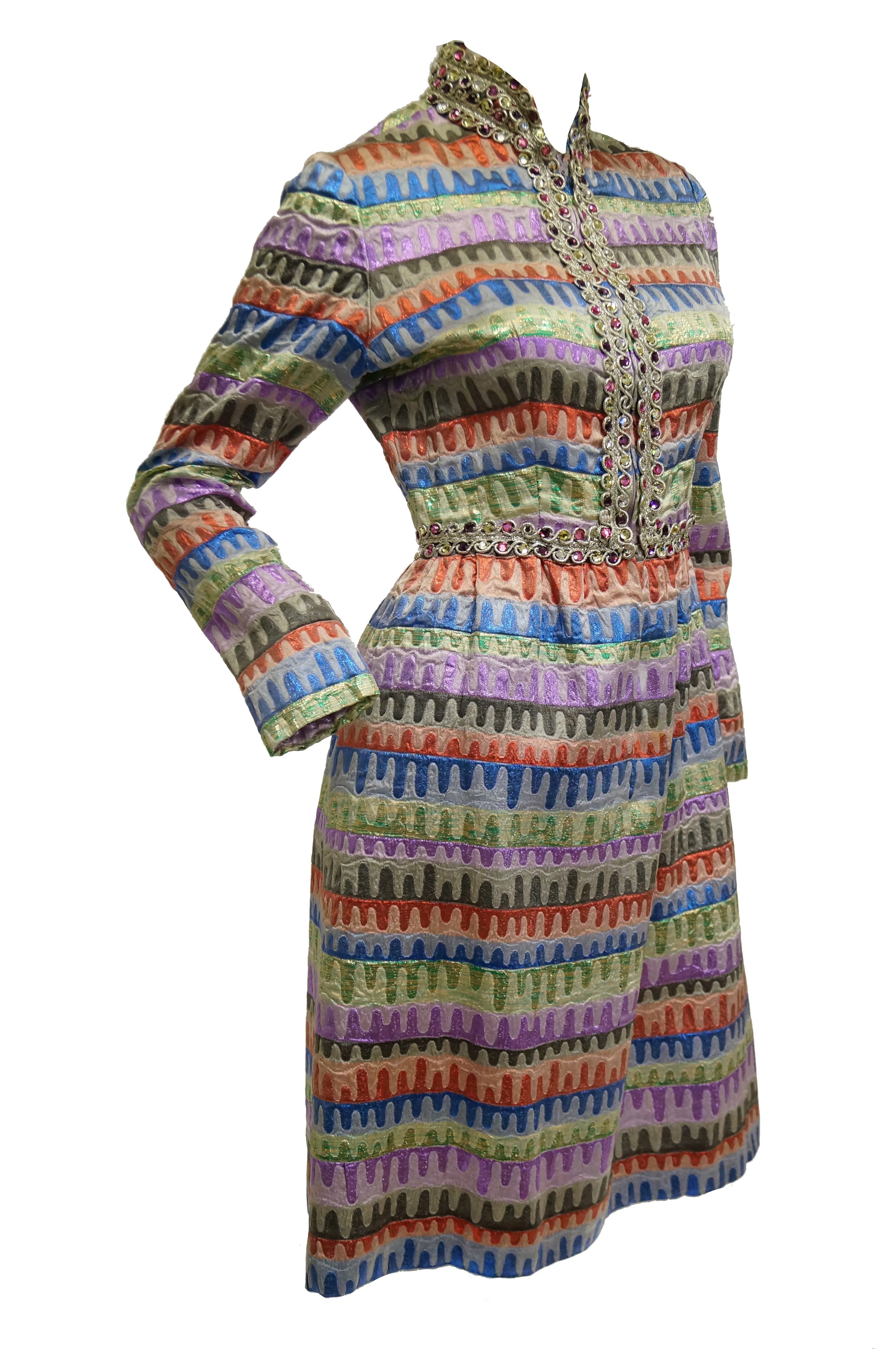 rainbow evening dress