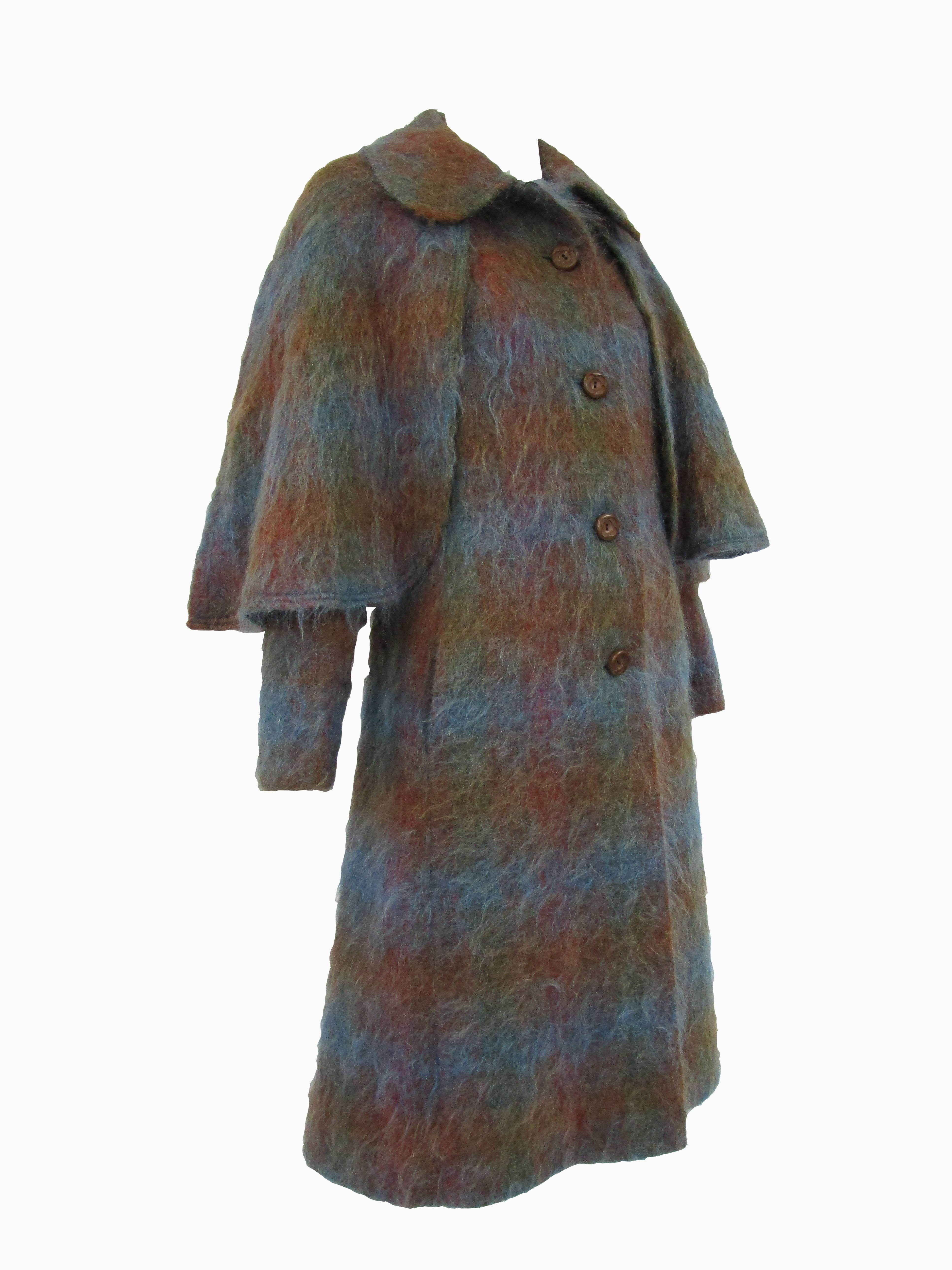 Vintage Multi Colored Mohair Ulster Coat