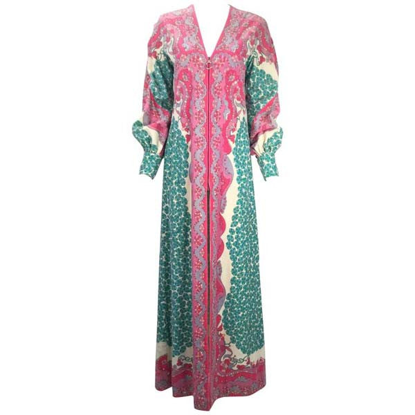 1960s Emilio Pucci Terry Cloth Multicolor Caftan - MRS Couture