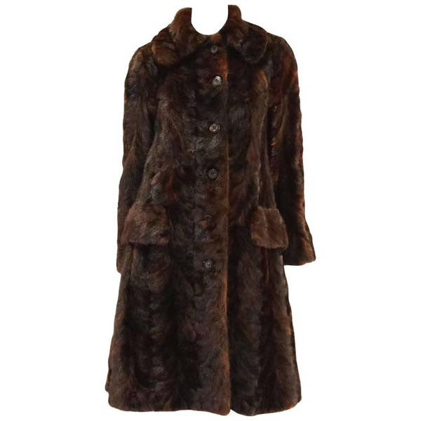 1980's Oscar de la Renta Multi Hued Brown Sable Fur Coat - MRS Couture