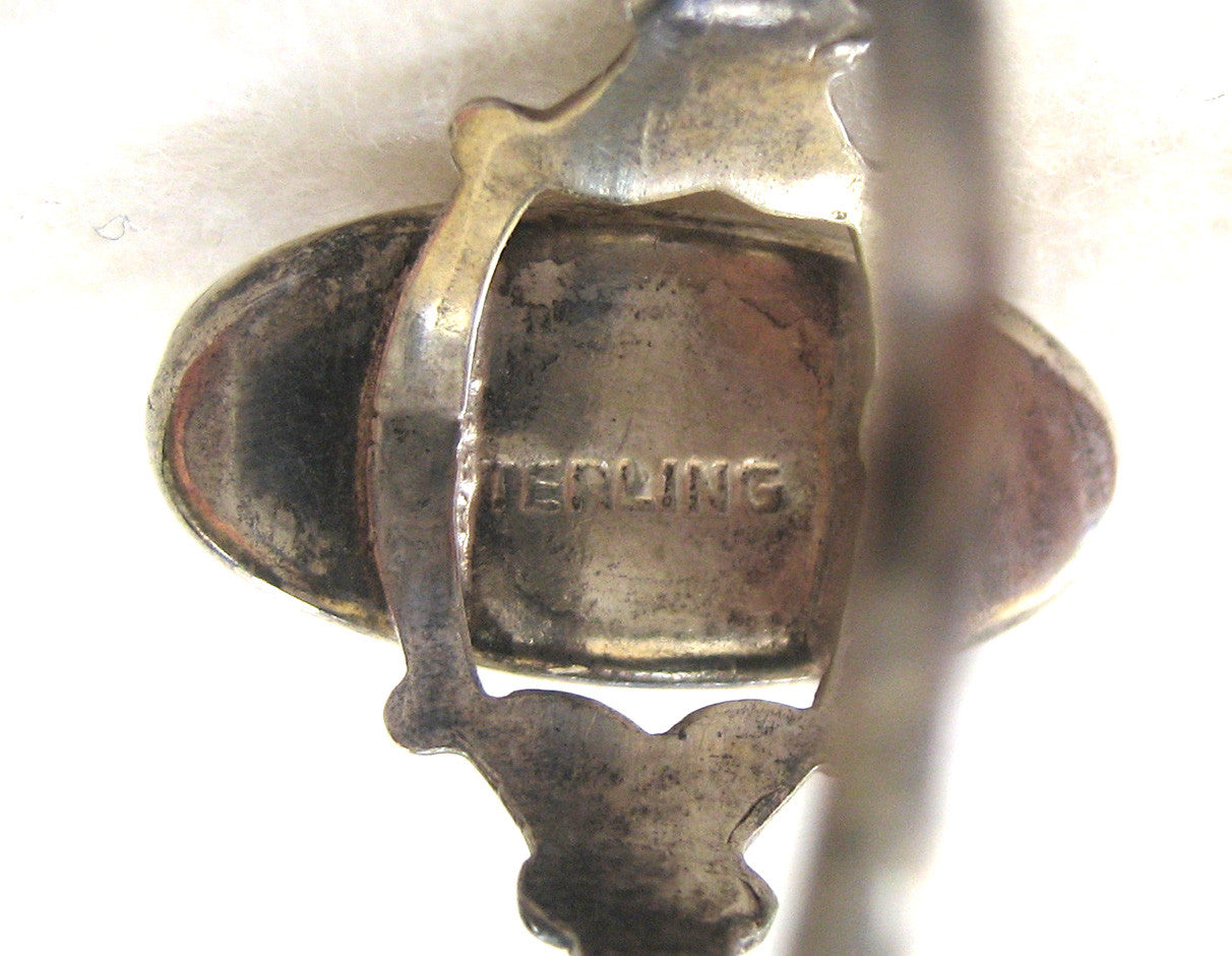 Sterling Silver Art Nouveau Blister Pearl Ring | D & L Vintage