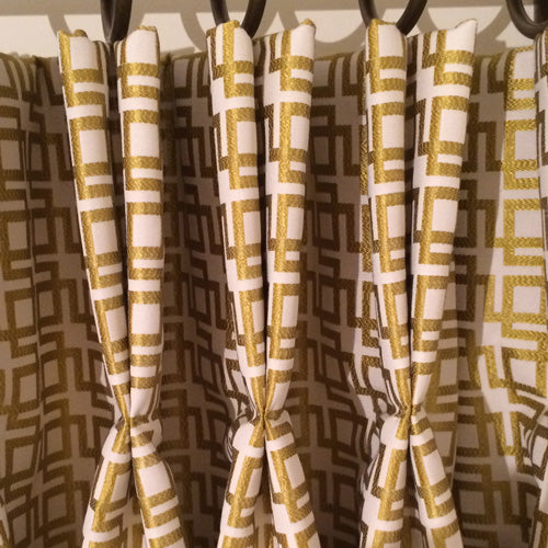 pinch pleat hand sewn curtains