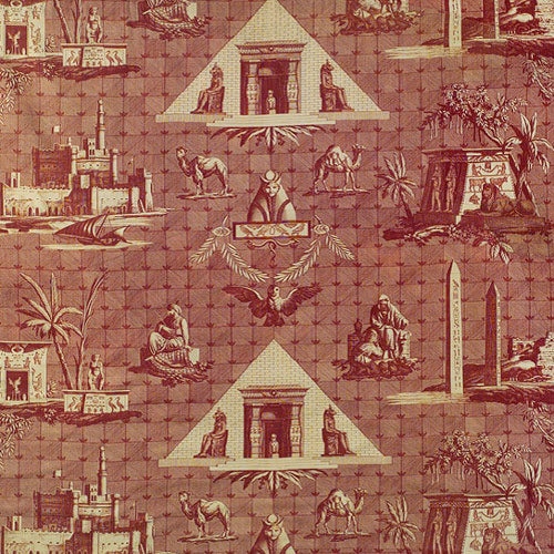 egyptian toile fabric design