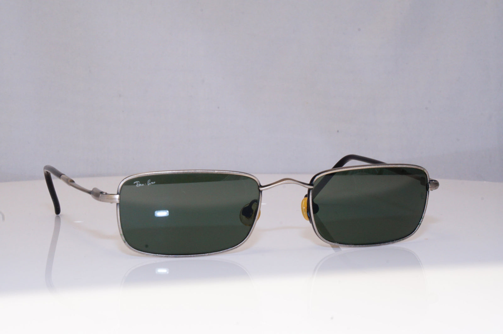 RAY-BAN Mens Vintage 1990 Designer Sunglasses Silver Rectangle W2976 B –  SunglassBlog