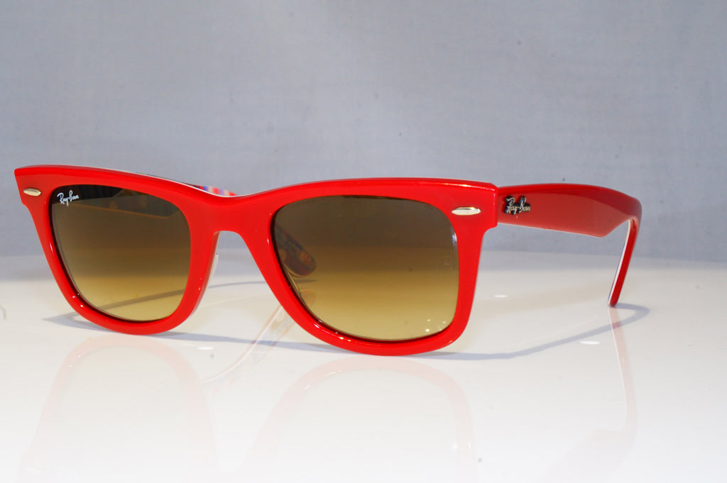 Ray Ban Mens Designer Sunglasses Red Wayfarer Rb 2140 113385 19187 Sunglassblog 8061