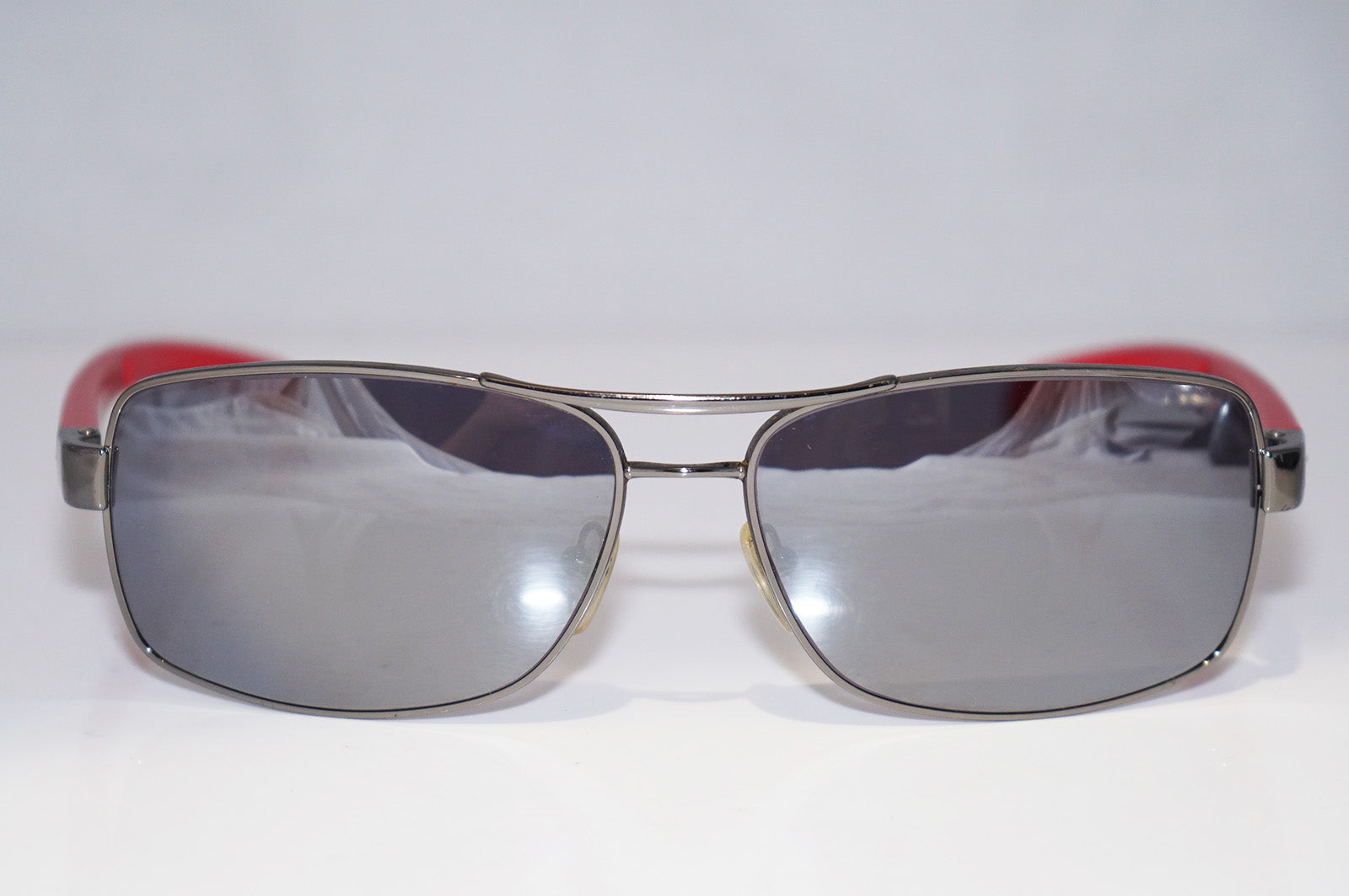 PRADA Mens Designer Flash Mirror Sunglasses Red Aviator SPS 50L 5AV-1A –  SunglassBlog