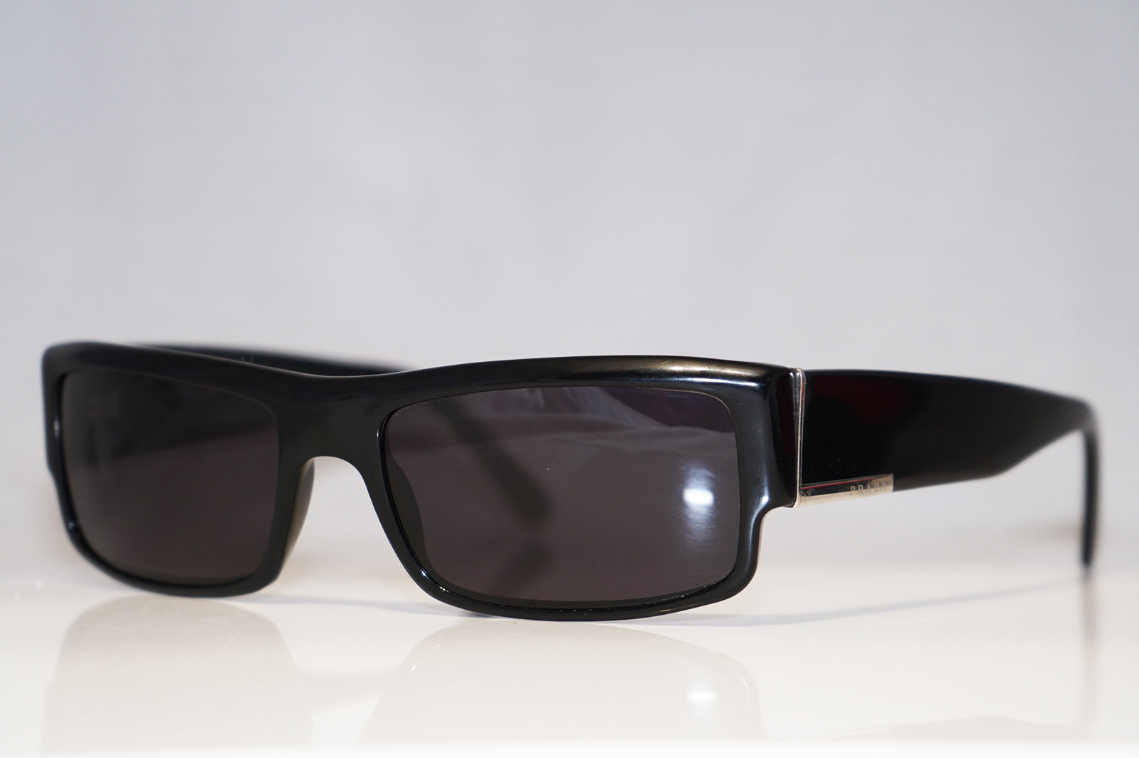 PRADA Vintage Mens Designer Sunglasses Black Rectangle SPR 07F 1AB-1A1 –  SunglassBlog
