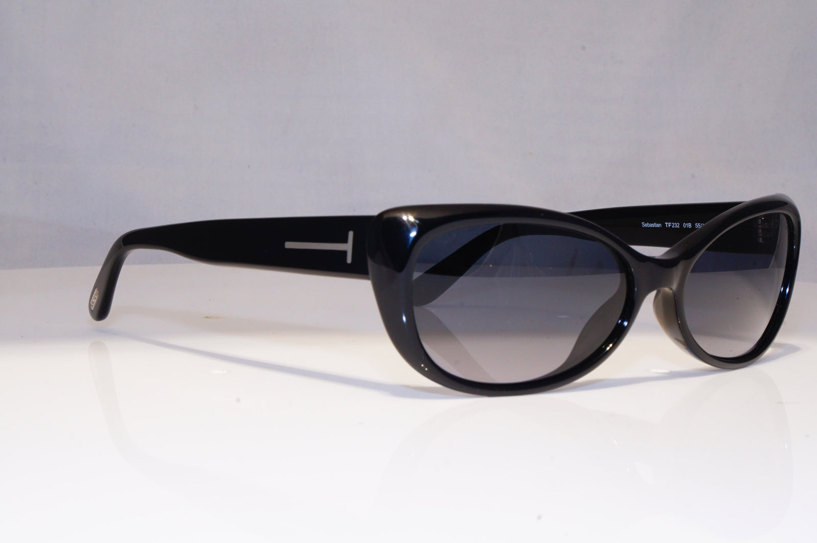 TOM FORD Womens Designer Sunglasses Black Cat Eye Sebastian TF 232 01B –  SunglassBlog