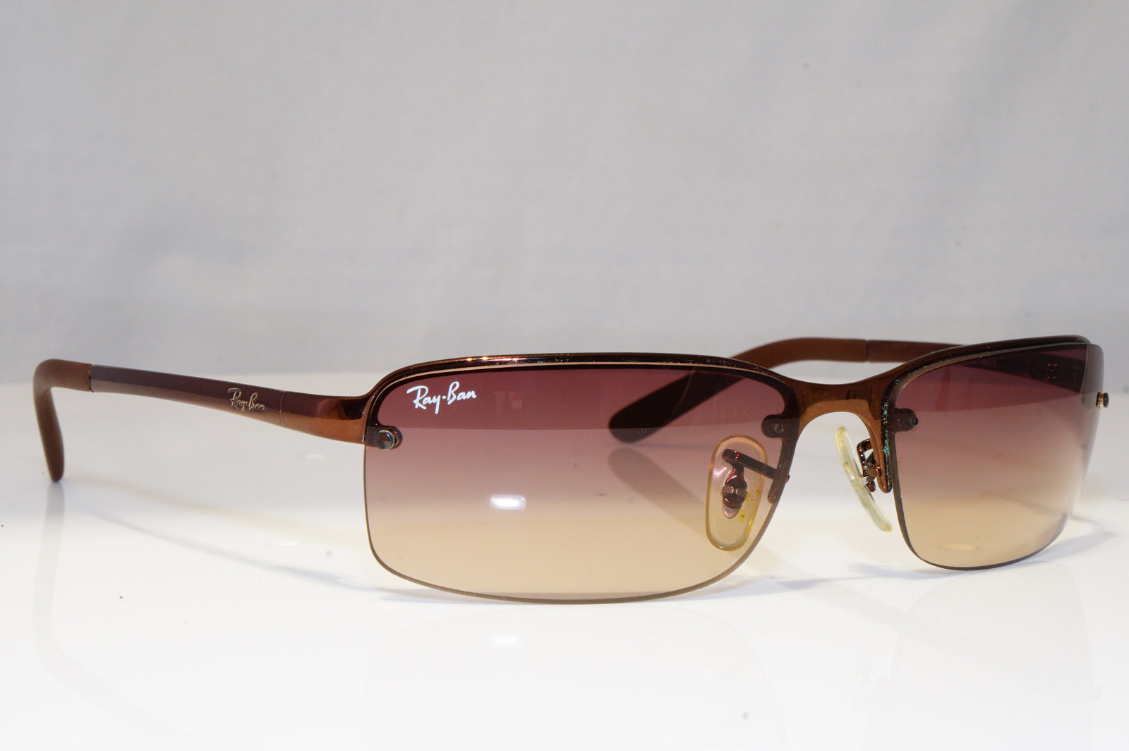 RAY-BAN Mens Vintage 1990 Sunglasses Brown Wrap FLIGHT RB 3217 014/13 –  SunglassBlog