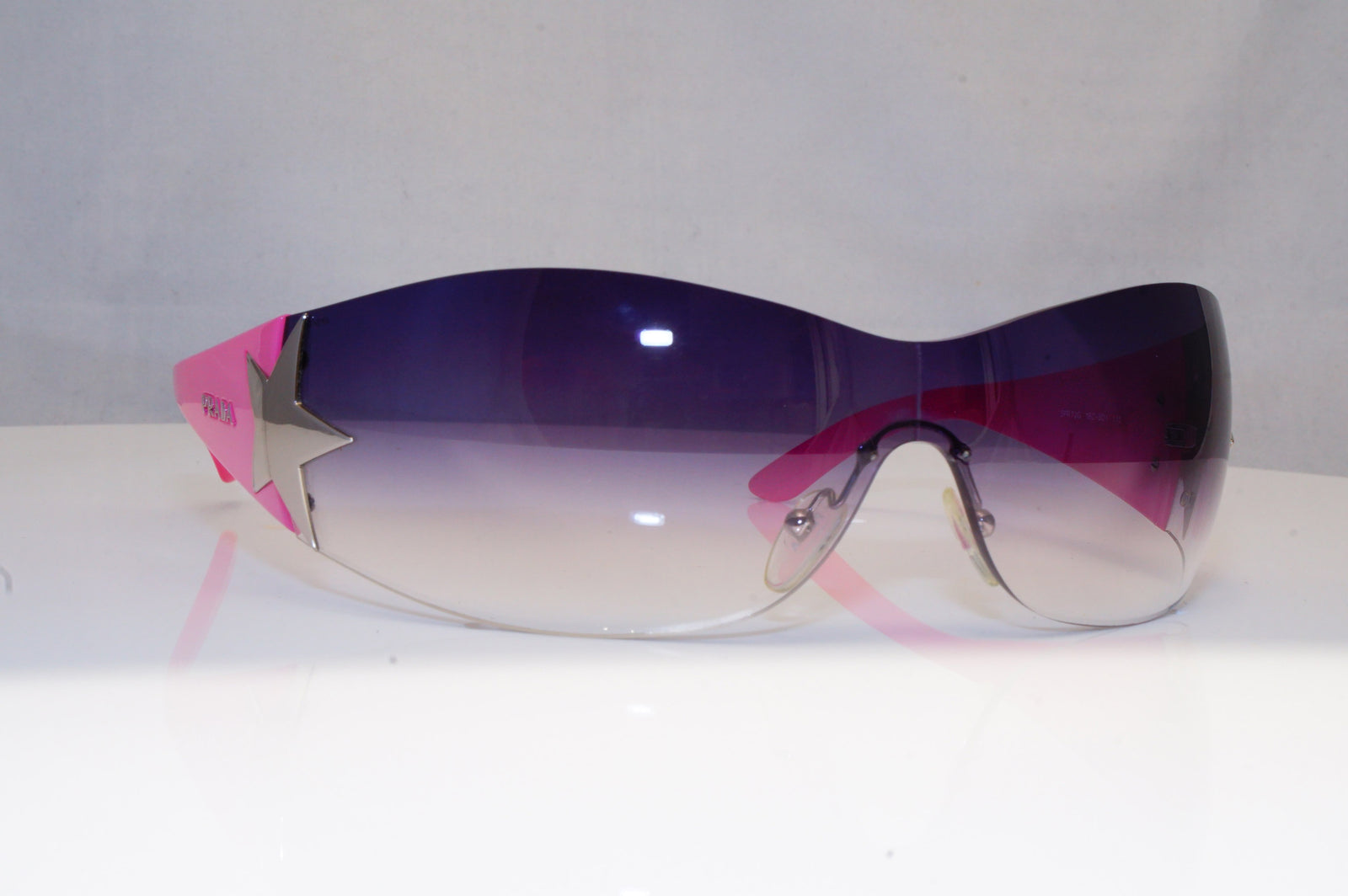 PRADA Mens Womens Designer Sunglasses Pink Shield STAR SPR 72G 1BC-5D1 –  SunglassBlog