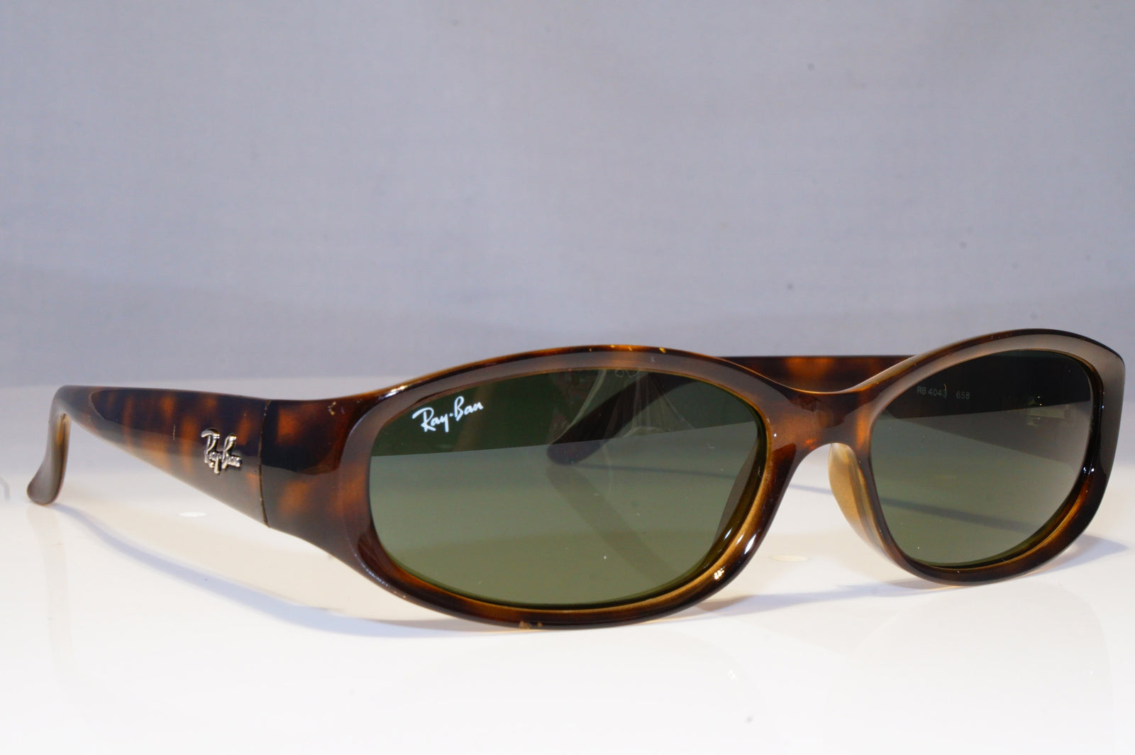 RAY-BAN Mens Womens Vintage Designer Sunglasses Brown Oval RB 4043 658 ...