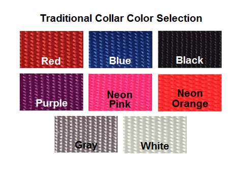 Available colors for 5/8-inch Traditional Collars